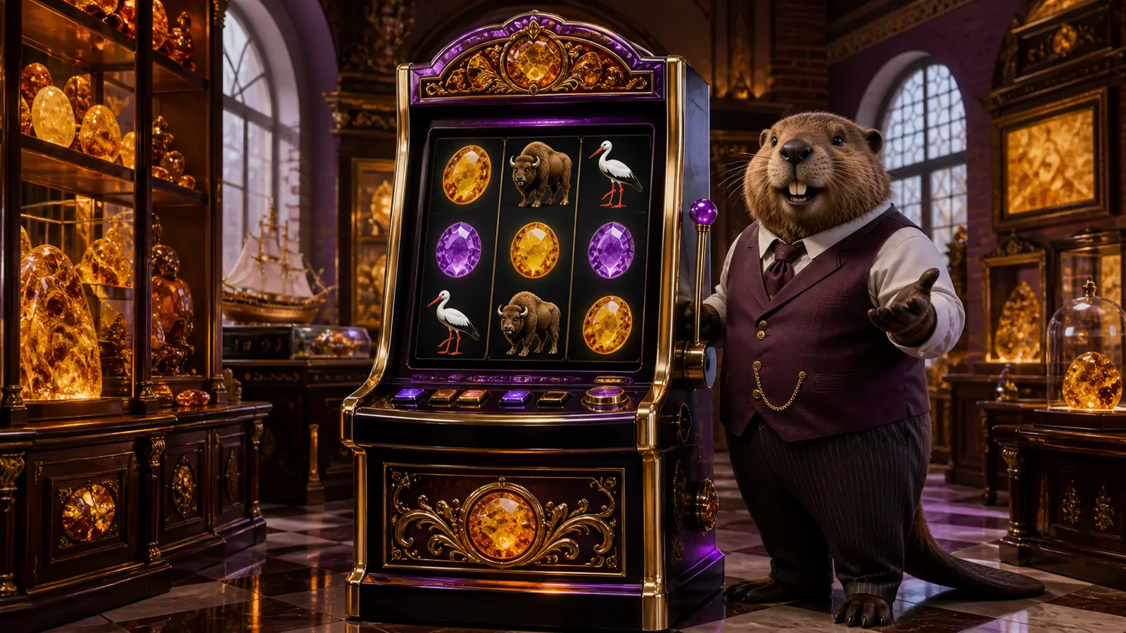 Automaty online Bizzo Casino – maskotka bobra w gdańskiej galerii bursztynu